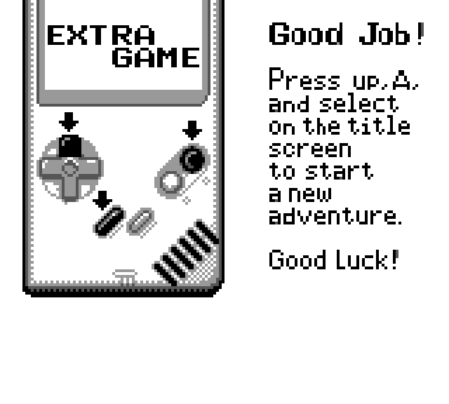 The ending screen, its in-game display reading EXTRA GAME